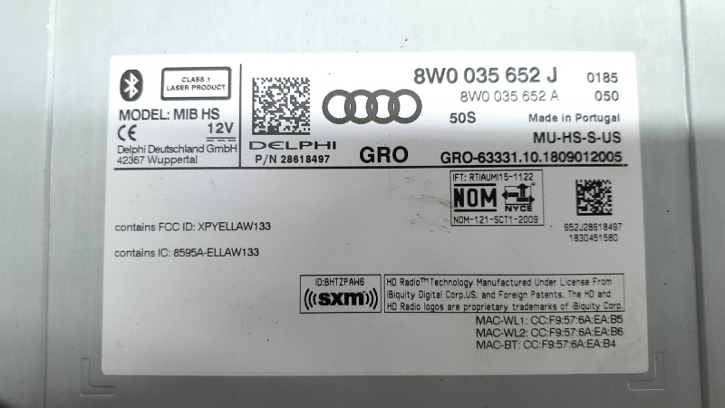 NAVIGATION MULTIMEDIA RADIO Audi A5 F5 18-20