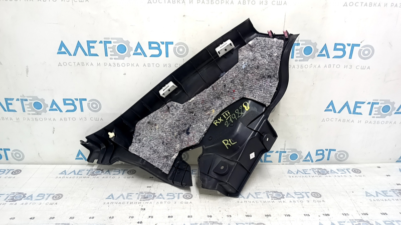 Накладка задней стойки нижняя левая Lexus RX350 RX450h 10-15 черная, царапины