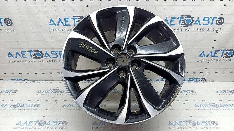 Диск колесный R19 x 7J ET45 5x114.3 Mazda CX-5 22-24 черный с хромом, тип 2, бордюрка