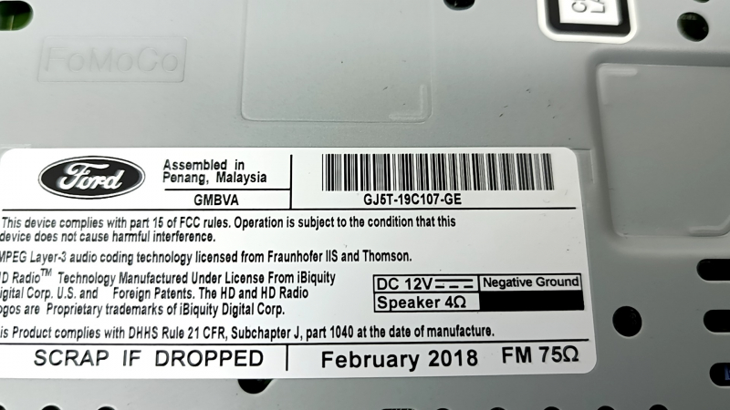 Головное устройство Ford Escape MK3 16-19 Sync 3