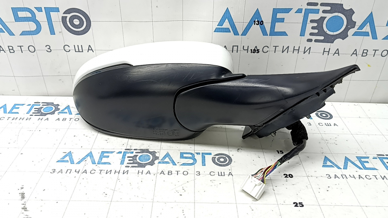 Зеркало боковое правое в сборе Honda Accord 23-26 12 пинов, поворотник, подогрев, BSM, белое, царапины