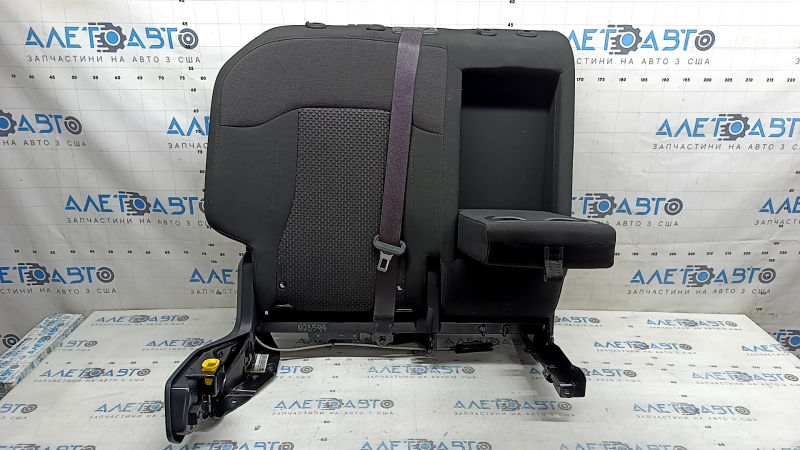 Спинка заднего ряда сидений 2 ряд правая Kia Sportage 23-25 тряпка черная, с ремнем и подлокотником, без подголовников, под чистку