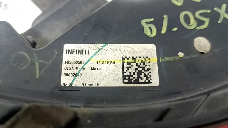 Фонарь внешний крыло правый Infiniti QX50 19-24 трещины в креплении