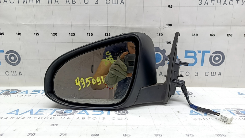 Зеркало боковое левое в сборе Toyota Camry v50 12-14 5 пинов, подогрев, графит, потерто
