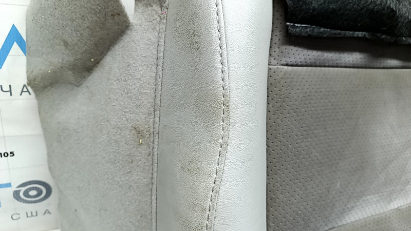 Обшивка подушки водительского сиденья Toyota Camry v50 12-14 usa, XLE, кожа серая, вставка алькантара темно-серая, с подогревом, под химчистку