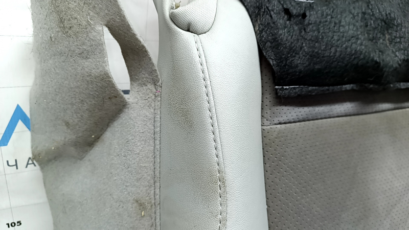 Обшивка подушки водительского сиденья Toyota Camry v50 12-14 usa, XLE, кожа серая, вставка алькантара темно-серая, с подогревом, под химчистку