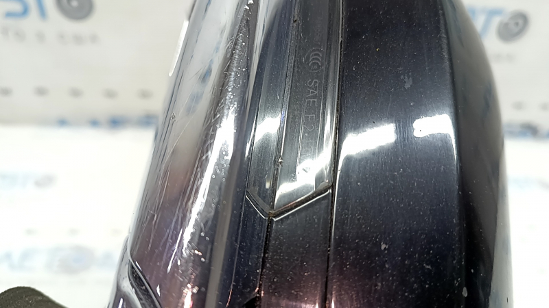 Зеркало боковое правое в сборе Lincoln MKZ 17-18 14 пинов, поворотник, подогрев, проекция, автоскладывание, черное, хром, царапины, песок, скол на поворотнике, тычка на хроме