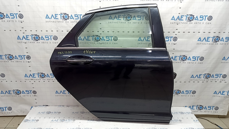 Дверь в сборе задняя правая Lincoln MKZ 13-20 keyless, черный UM, царапины на накладке