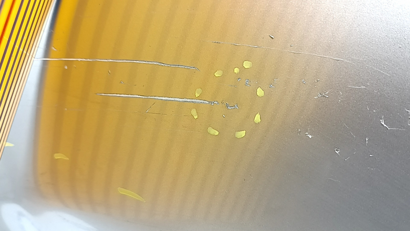 Дверь голая задняя правая Hyundai Tucson 22-23 серебро R2T, вмятины