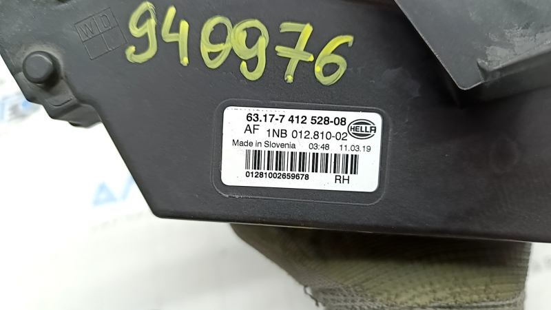 Протитуманна фара ПТФ права BMW X3 G01 18-21 світла