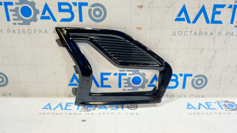 Решетка переднего бампера правая Ford Fusion mk5 19-20 под LED ПТФ, глянец