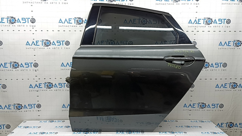 Дверь в сборе задняя левая Ford Fusion mk5 17-20 графит J7, один хром, ручка с хром, тычки