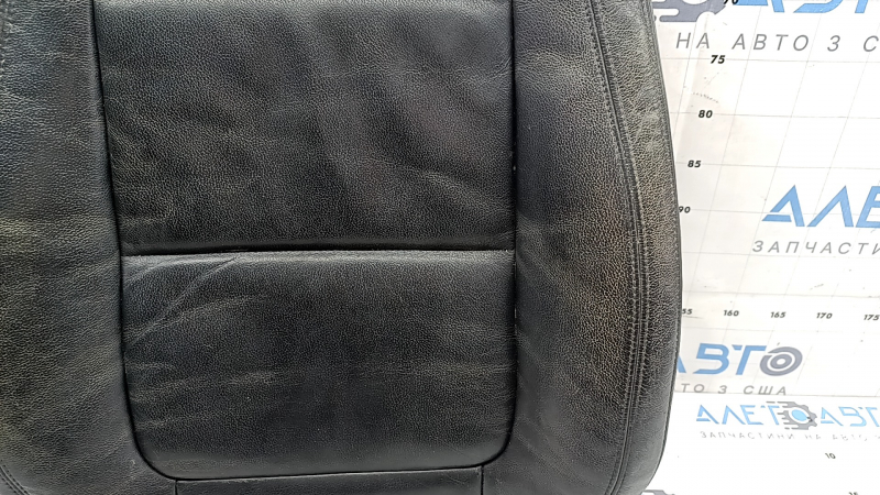 Обшивка спинки водительского сидения VW Tiguan 09-17 кожа черная, с подогревом, под химчистку