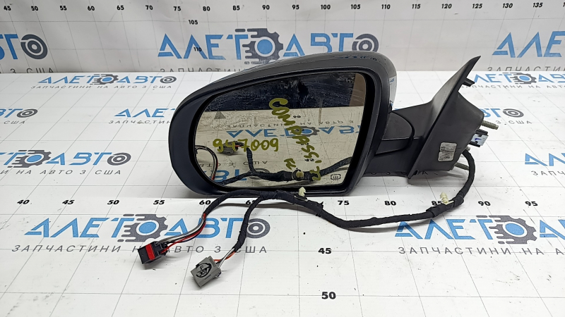 Зеркало боковое левое в сборе Jeep Compass 17-22 5+4 пинов, BSM, подогрев, поворотник, с хром молдингом, черное