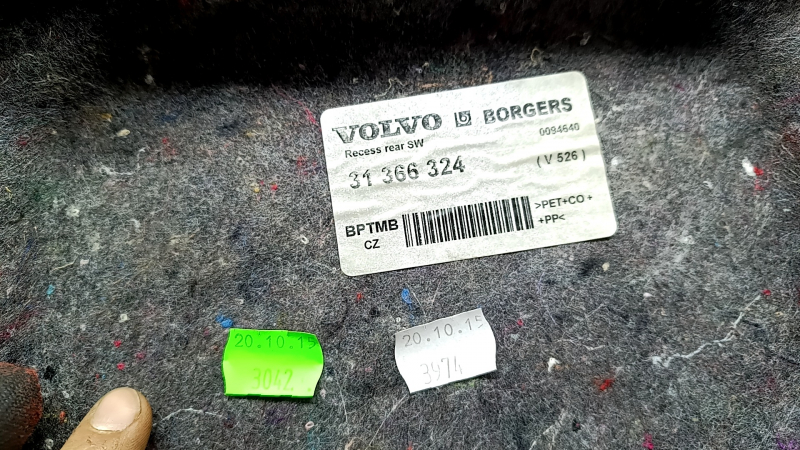 Обшивка корыта багажника Volvo XC90 16-26 T5, T6, под 3 ряда