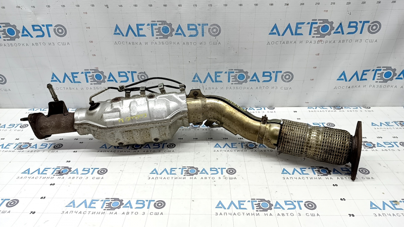 Приемная труба с катализатором Nissan Rogue 22-26 1.5T с датчиком, ржавая, надорвана сетка