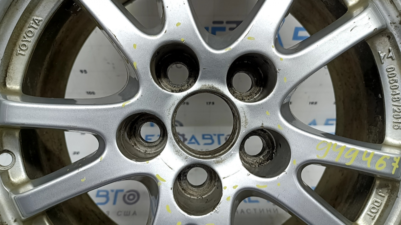 Диск колесный R15x6.5J ET40 Toyota Prius 50 16-22 легкая бордюрка