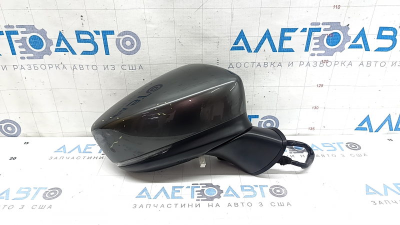 Зеркало боковое правое в сборе Mazda 6 17-21 6 пинов, поворотник, подогрев, BSM, графит, потерт