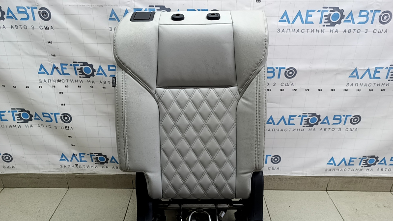 Спинка заднего ряда сидений 2 ряд правая Mitsubishi Outlander 22-26 с airbag, кожа серая, с подогревом, с каркасом, под химчистку