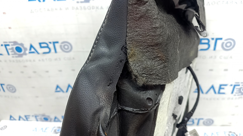 Обшивка подушки водительского сиденья Ford Edge 15-24 кожа черная, подогрев, разошелся шов