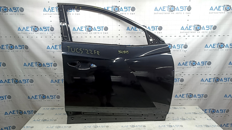Дверь голая передняя правая Hyundai Tucson 22-26 с верхним молдингом хром, черный S3B