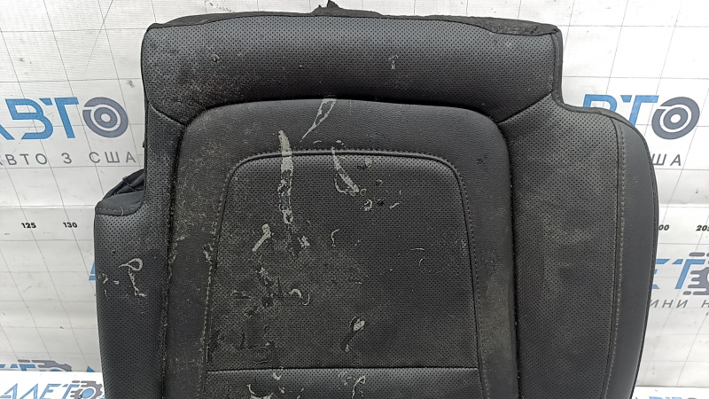 Подушка заднего ряда сидений 2 ряд левая Hyundai Tucson 22-26 кожа черная, перфорация, с подогревом, пятна оплавленного пластика, под химчистку
