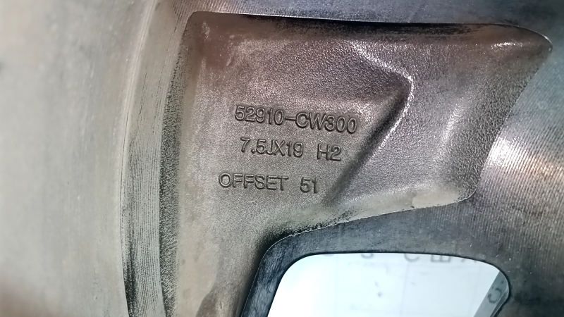 Диск колесный R19 x 7.5J Hyundai Tucson 22-24 тип 1, легкая бордюрка