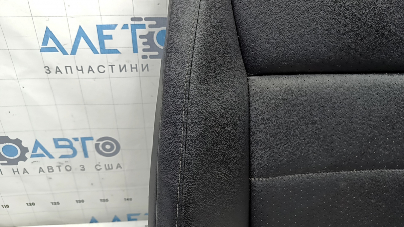 Обшивка спинки водительского сиденья VW Tiguan 18-21 кожа черная, с подогревом, под химчистку