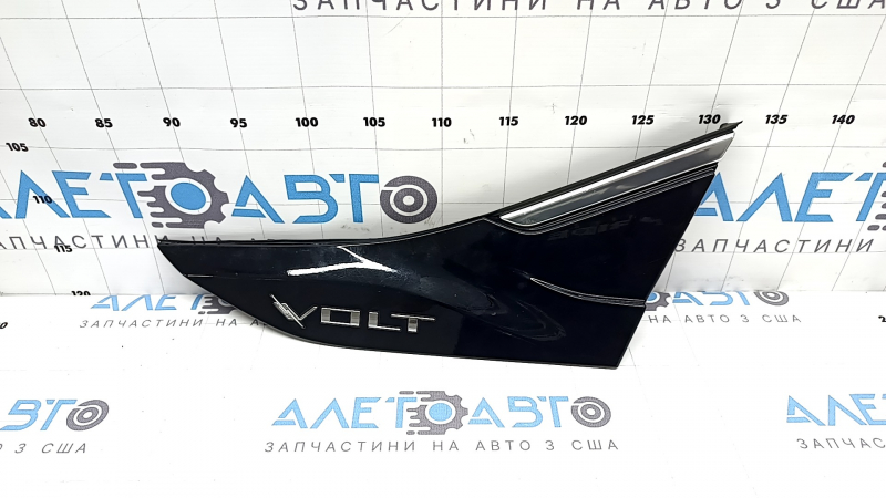 Молдинг крыла левый Chevrolet Volt 16-19 черный глянец+хром, сломаны крепления