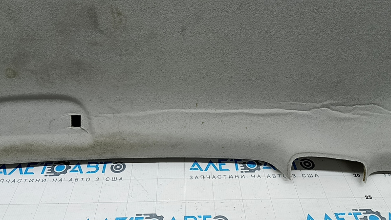 Обшивка потолка Toyota Prius V 12-16 серая, без люка, заломы, под химчистку, надрывы, оторван пенопласт