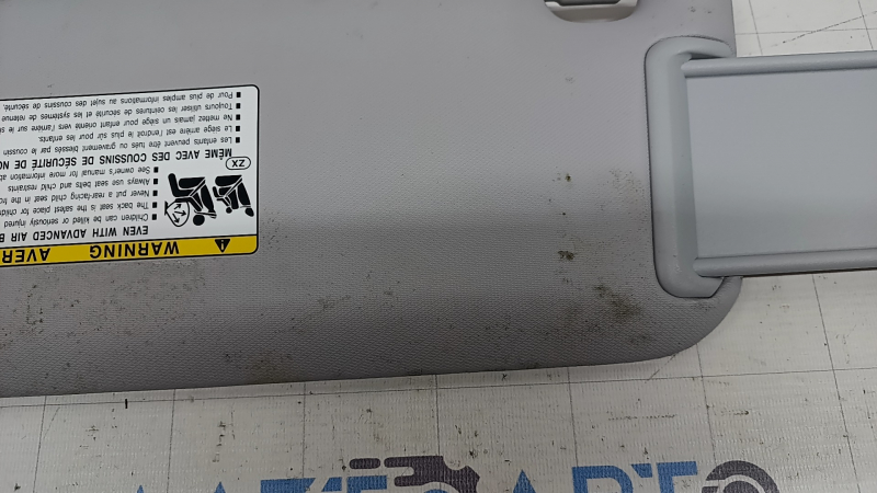 Козырек правый Toyota Prius 50 19-22 серый, без крючка, с накладкой, под химчистку