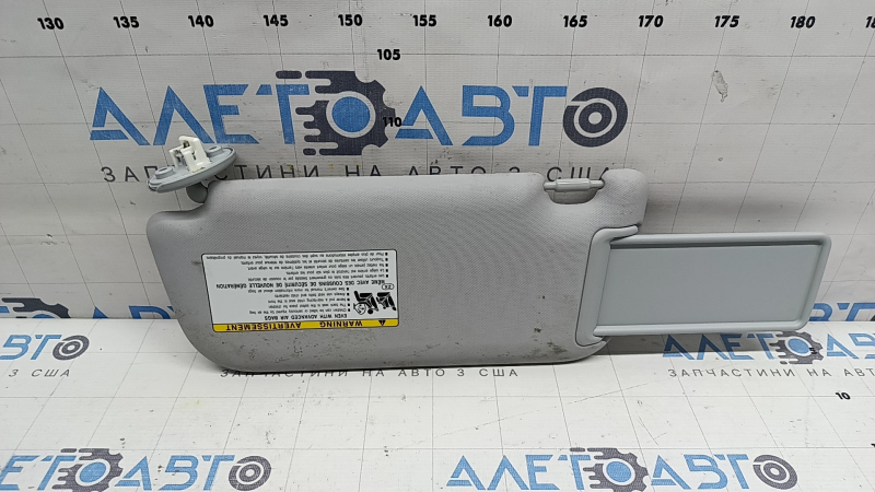 Козырек правый Toyota Prius 50 19-22 серый, без крючка, с накладкой, под химчистку