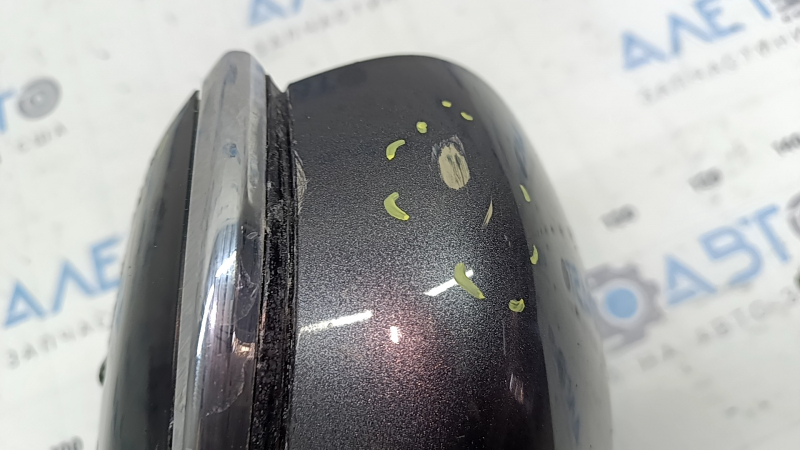 Зеркало боковое правое в сборе Toyota Prius 50 16-20 6 пинов, BSM, графит, трещина в крышке, отсутствует фрагмент крышки, царапины, после ремонта