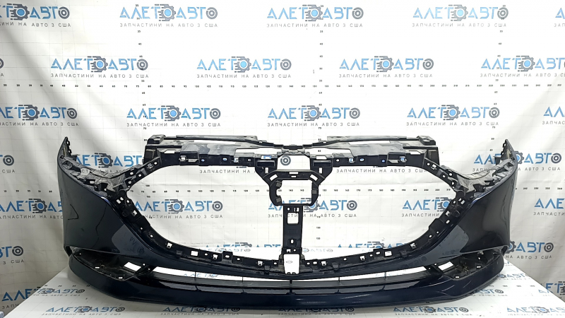 Бампер передний голый Mazda 3 19-26 4d, синий, царапины, прижат