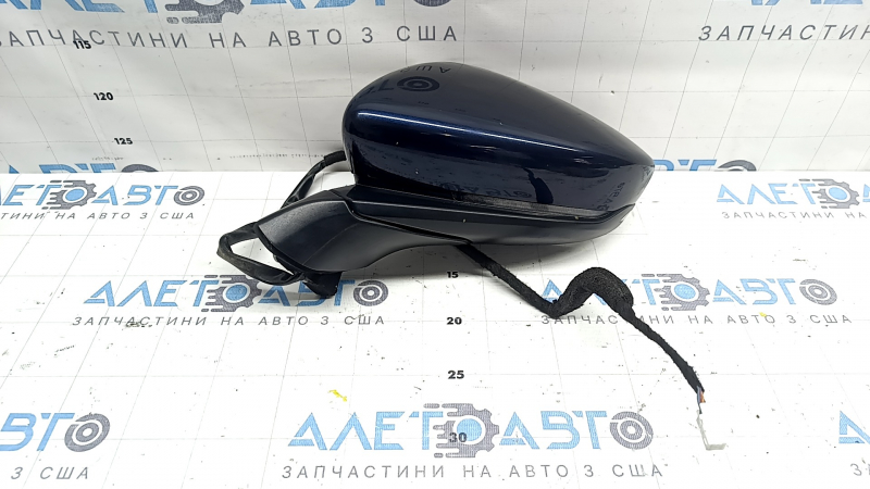 Зеркало боковое левое в сборе Mazda 3 19-22 4d 6 пинов, поворотник, подогрев, BSM, Japan built, синее