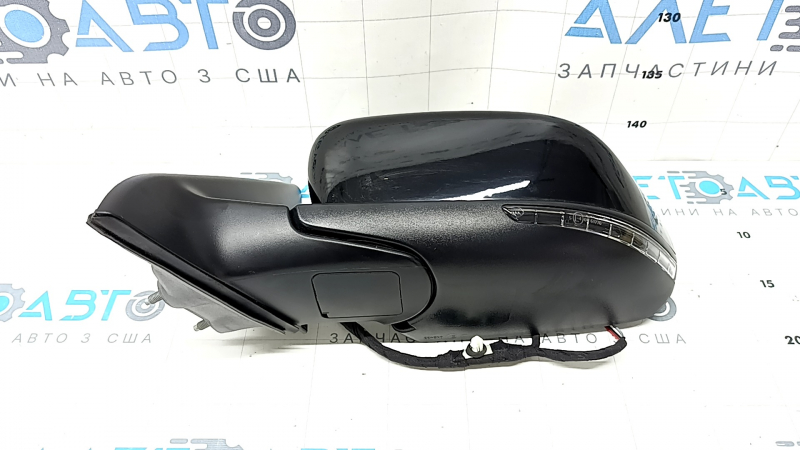 Зеркало боковое левое в сборе Jeep Compass 17-26 5+4 пинов, BSM, подогрев, поворотник, черный глянец, царапины