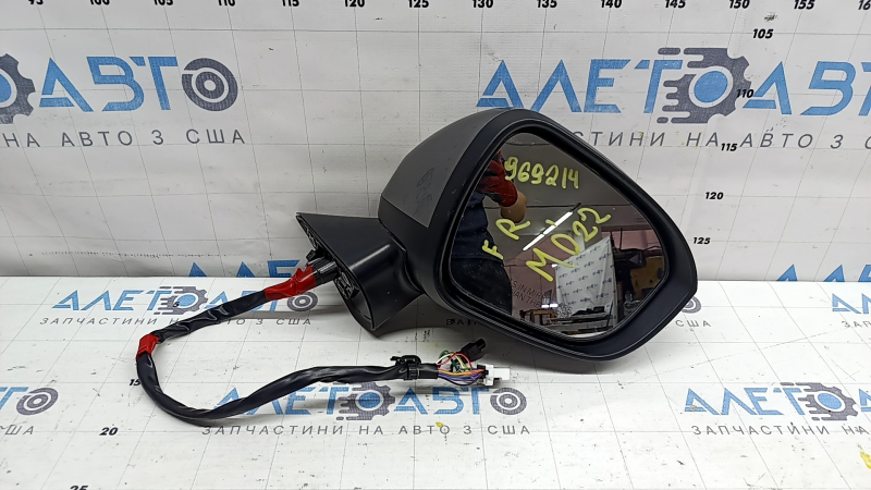 Зеркало боковое правое в сборе Mitsubishi Outlander 22-26 13+2 пинов, поворотник, подогрев, автоскладывание, BSM, камера, графит