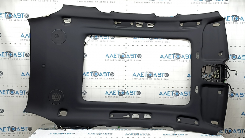 Обшивка потолка Volvo XC60 21-24 под панораму, черная, с сетками динамиков, отклеился край
