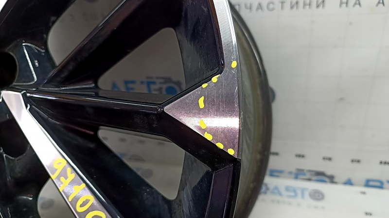 Диск колесный R20х8J ET35 Mitsubishi Outlander 22-26 черный с хромом, бордюрка