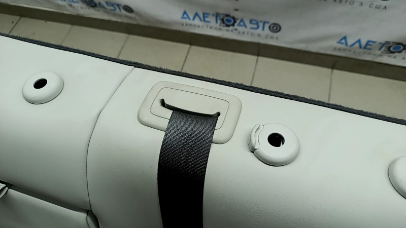 Заднее сиденье левое 2 ряд Hyundai Santa Fe 24-26 с airbag, кожа серая, с ремнем и подлокотником, электро, под 3 ряда, под химчистку