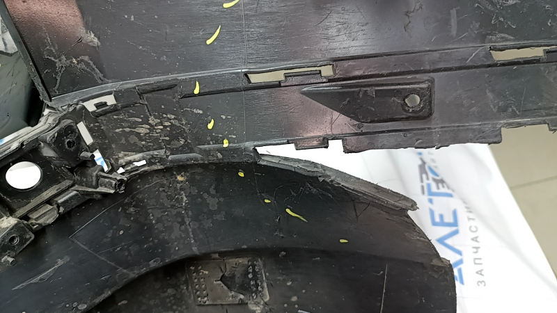 Бампер задний голый средняя часть Hyundai Santa Fe 24-26 SEL, Limited, царапины, потерт, треснут, отсутствуют фрагменты, надломано крепление