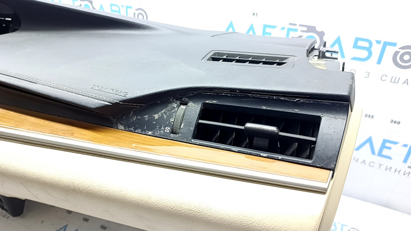 Торпедо передняя панель с AIRBAG Lexus ES300h ES350 13-18 черная с бежевыми накладками, с часами , с управлением зеркалами, под химчистку
