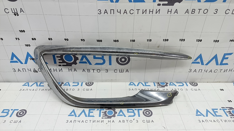 Молдинг переднього бампера правий Lincoln MKZ 17-20 хром, тріщина, тички