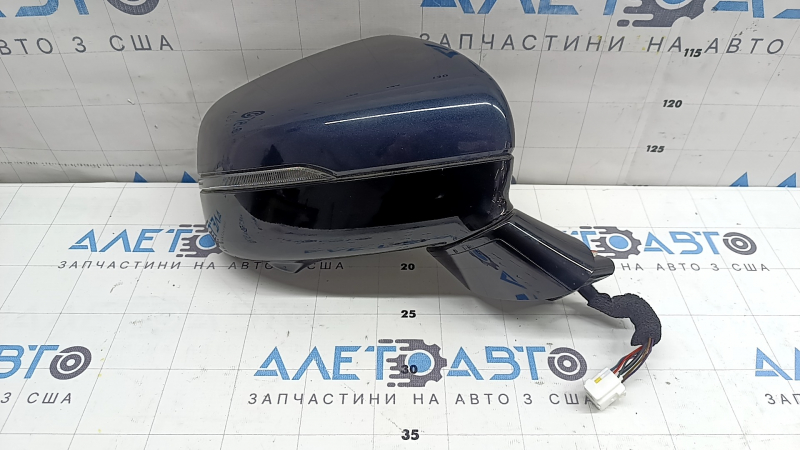 Зеркало боковое правое в сборе Kia Sorento 21-26 7+2 пинов, поворотник, подогрев, BSM, камера, синий с черным
