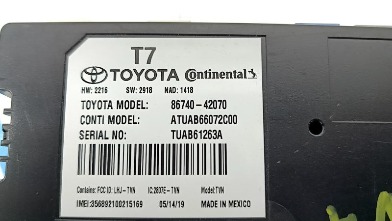 Комунікаційний телефон transceiver control module Toyota Rav4 19-25