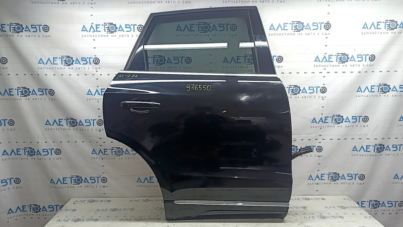 Двері в зборі задня права Audi Q5 8R 09-17 keyless, чорний LY9T, ручка хром, тички