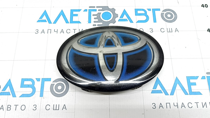 Емблема переднього бампера Toyota Rav4 19-24 hybrid під радар, поліз хром, пісок