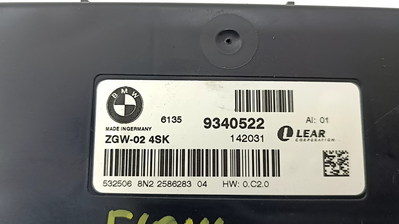 Central Gateway Modula Control Unit ZGW-02 BMW 5 F10 11-16