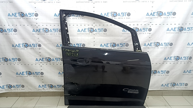 Дверь голая передняя правая Ford C-max MK2 13-18 черный G1, вмятина