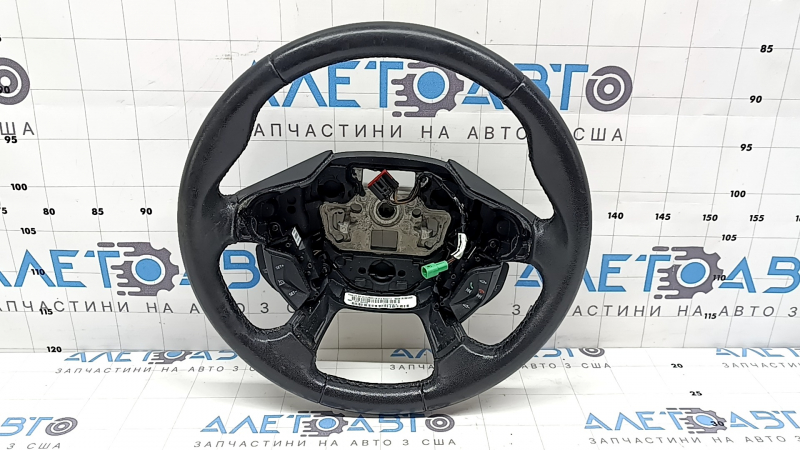 Кермо голе Ford C-max MK2 13-18 шкіра чорний, з кнопками, протерт
